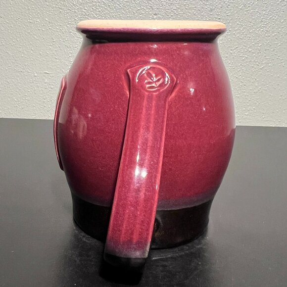 Handcrafted Hand Thrown Glazed Pottery Mug w/ Incised Bicycle by Jenny Blasen - Picture 12 of 16